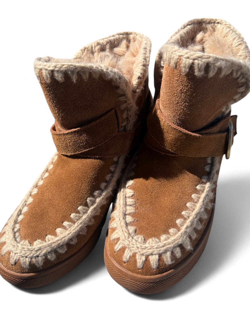 Blondo shearling comfort slip on ankle bootie winter cozy soft buckle 6